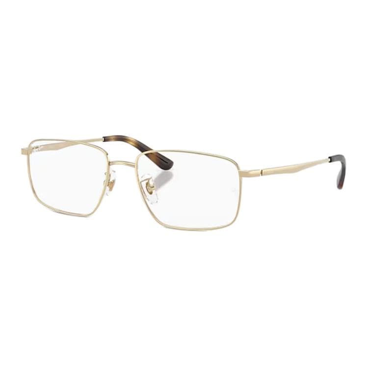 Оправа RayBan Металлические Очки с Прямоугольной Формой и Диоптриями Унисекс Полированные Светло-Золотого Тона - изображение 1