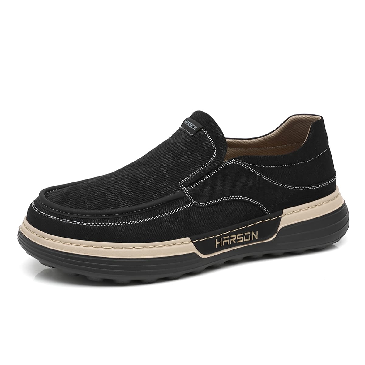 Кеды HARSON Low Top Canvas Shoes Мужские Черные - изображение 2
