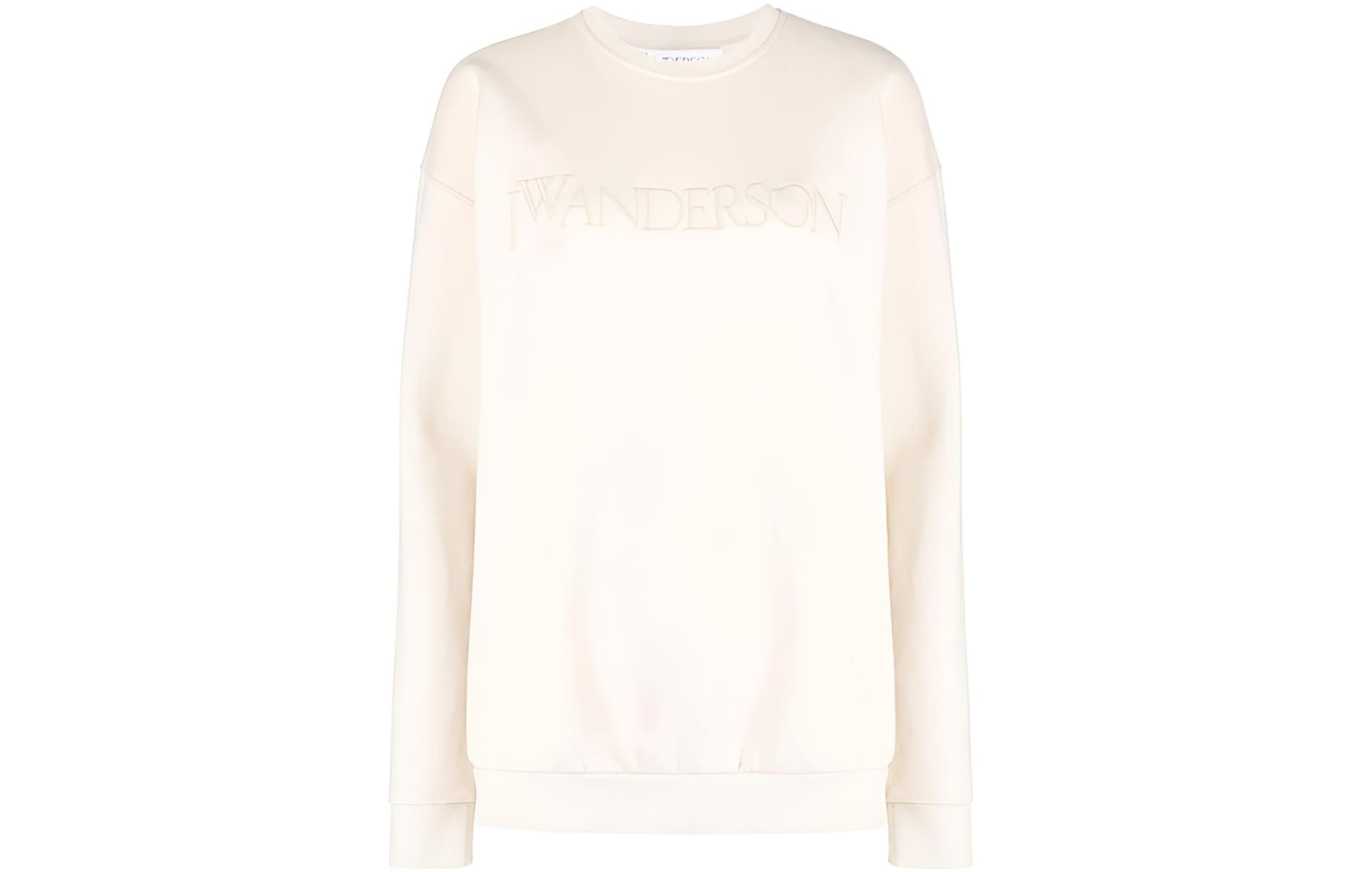 Худи JW Anderson Толстовка с принтом букв женская белая - изображение 1