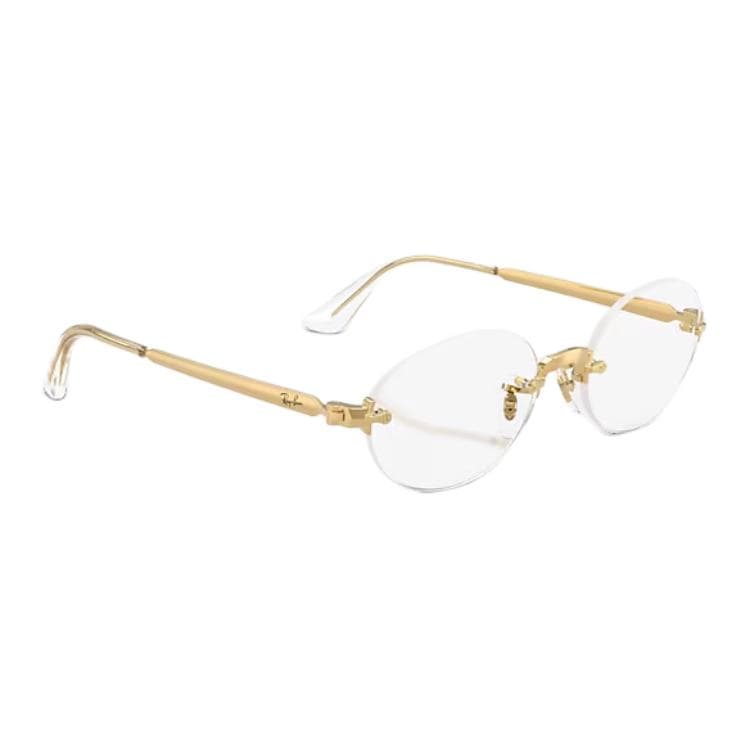 Оправа RayBan Металлические Овальные Очки с Диоптриями Унисекс Полированные Ярко-Золото - изображение 3