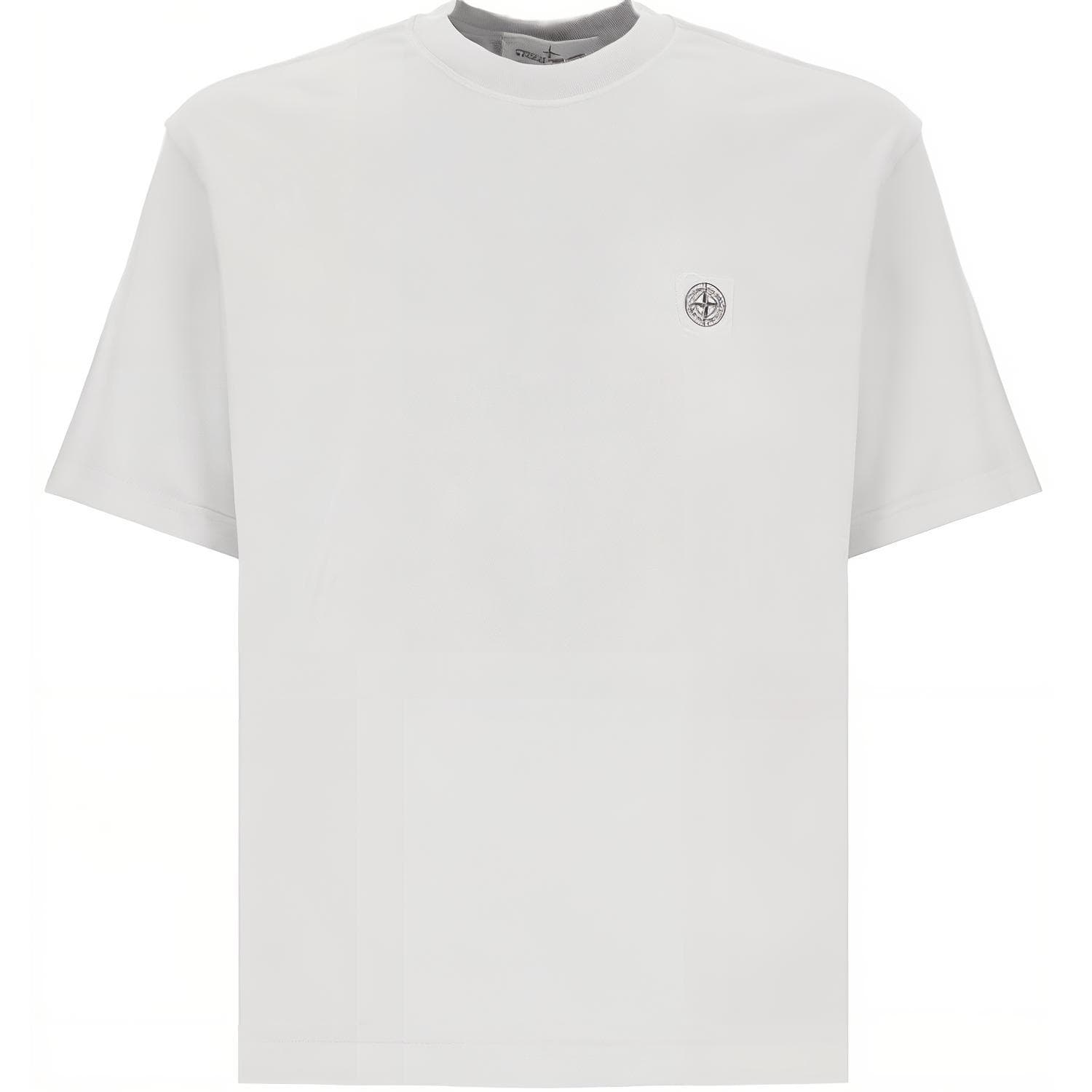 Футболка STONE ISLAND T-Рубашка Мужская Белая - изображение 1