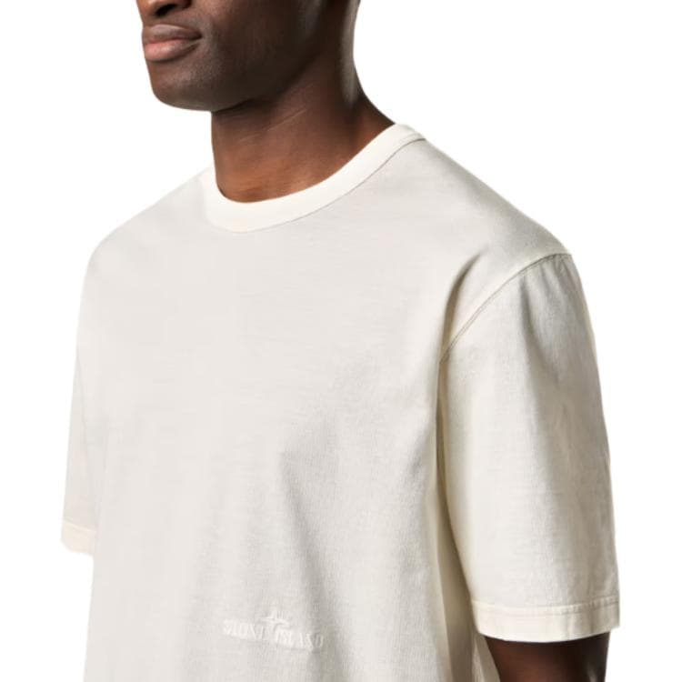 Футболка Stone Island T-рубашка мужская цвет слоновая кость - изображение 3
