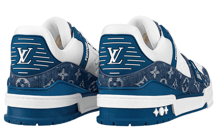 Кроссовки Louis Vuitton Trainer Denim Blue White - изображение 4