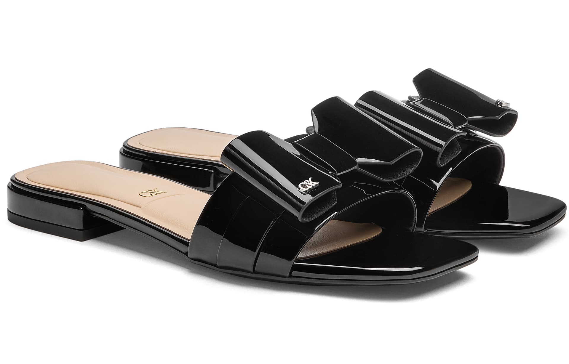 Сандалии CHARLES&KEITH Летние Шлепанцы С Бантом На Плоской Подошве 1,6 См, Дышащие, Композитная Подошва, Женские - изображение 2