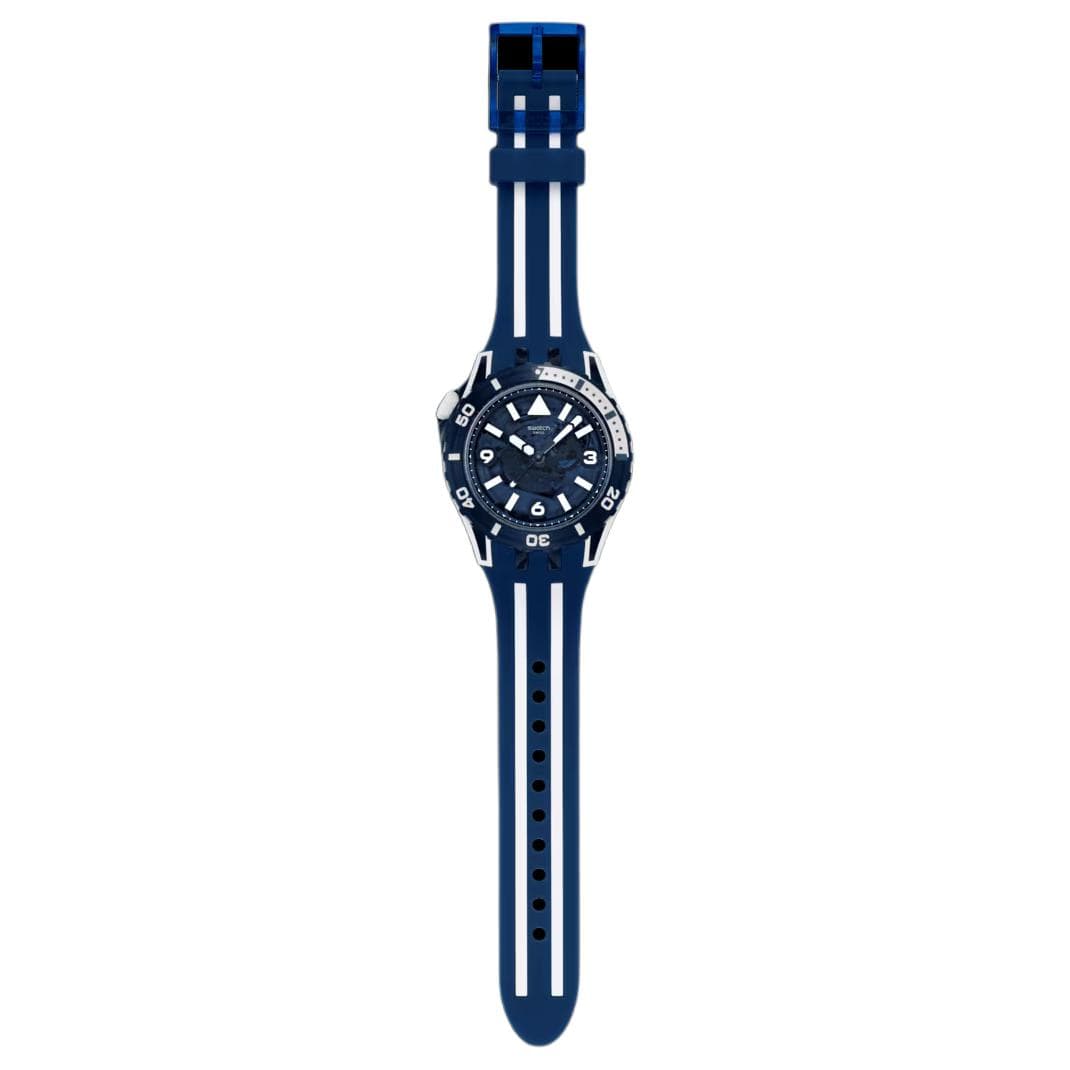 Часы SWATCH SCUBAQUA Кварцевый механизм 100 м Водонепроницаемые Мужские часы Часы 44 мм Синий циферблат - изображение 3