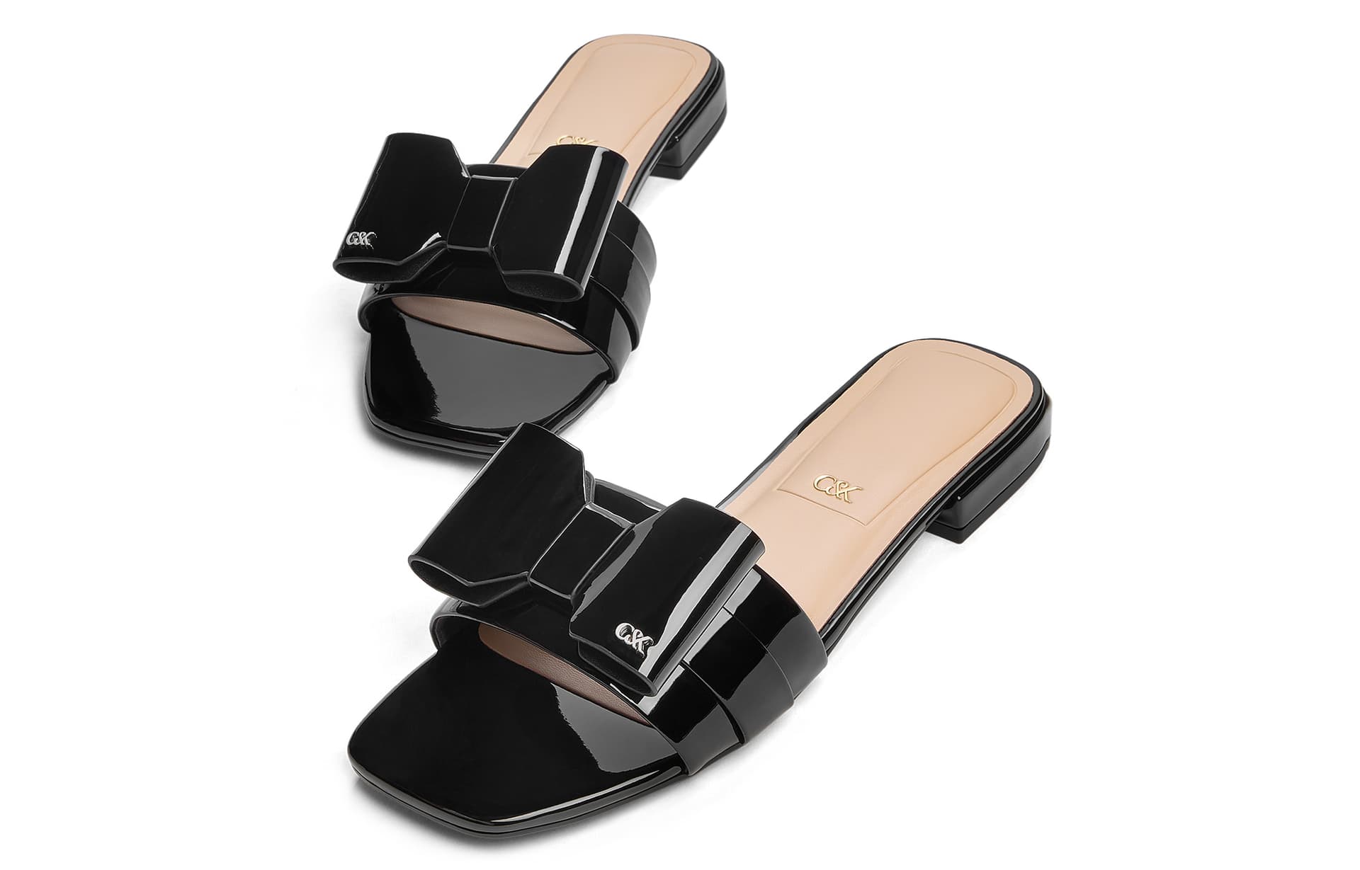 Сандалии CHARLES&KEITH Летние Шлепанцы С Бантом На Плоской Подошве 1,6 См, Дышащие, Композитная Подошва, Женские - изображение 3