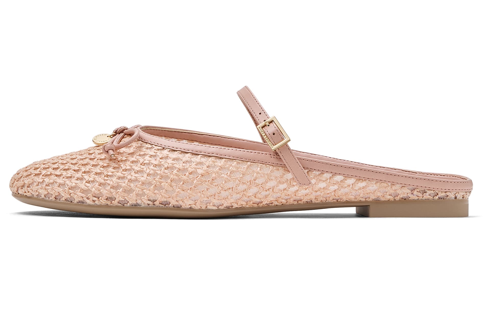 Сандалии CHARLES&KEITH Летние Мюли С Бантом На Плоской Подошве 1,5 См, Дышащие, Композитная Подошва, Тапочки С Закрытым Носом, Женские - изображение 4