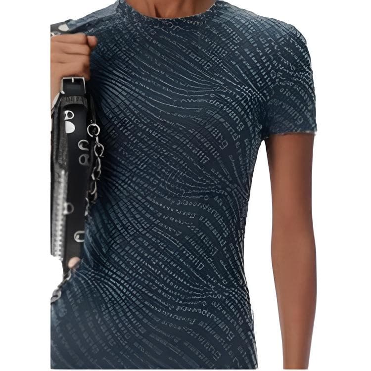 Платье Alexander Wang Короткое платье с короткими рукавами женское серое - изображение 2