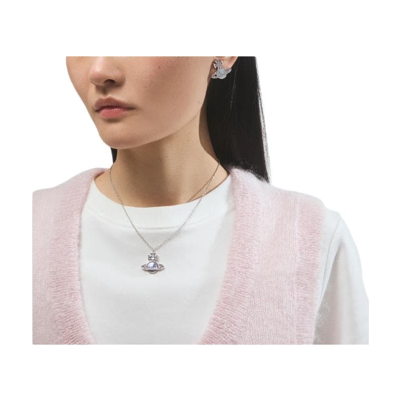Серьги Серьги Vivienne Westwood Женские Розовые Фиолетовые Ромб Серебряные - изображение 4
