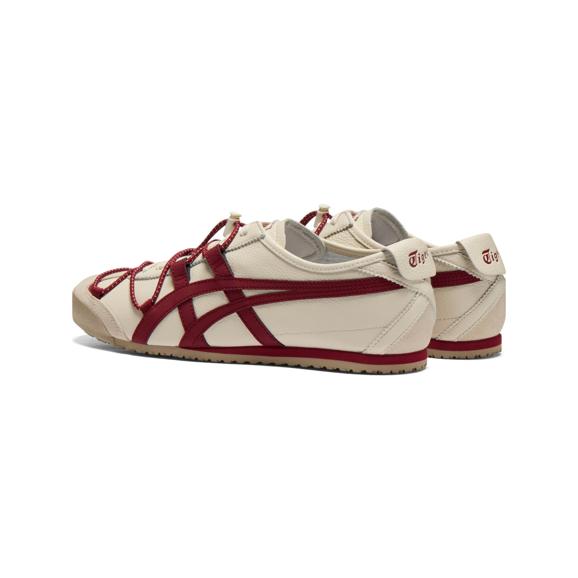 Кроссовки Onitsuka Tiger Mexico 66 VINY Повседневная обувь Унисекс Бежевый Красный - изображение 4