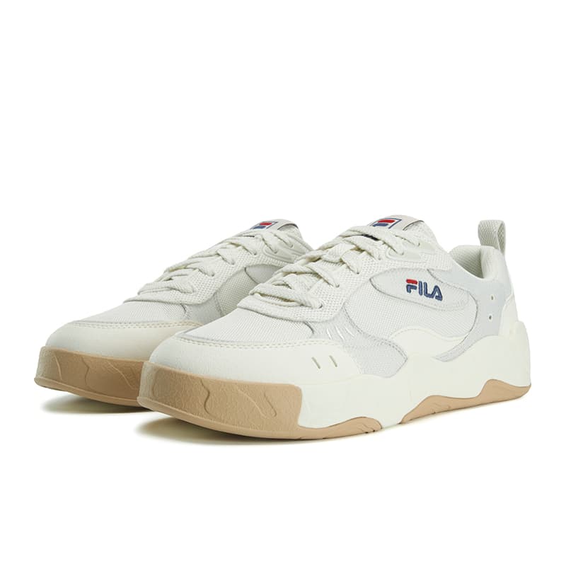 Кеды FILA CHAMEO Износостойкие Дышащие Легкие Низкие Кеды Мужские Молочно-белый Белый Агат Серый - изображение 3