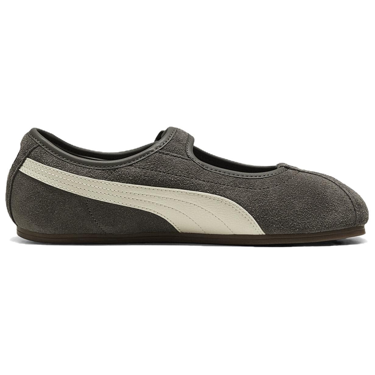 PUMA Tackle Спилок коровья кожа Туфли Мэри Джейн Женские Серый Белый - изображение 2