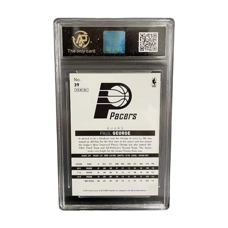 PANINI Международный размер Pacers Павл Джордж Пик энд Ролл Выдающийся Затяжной Сертифицированные карточки 1 шт - изображение 2