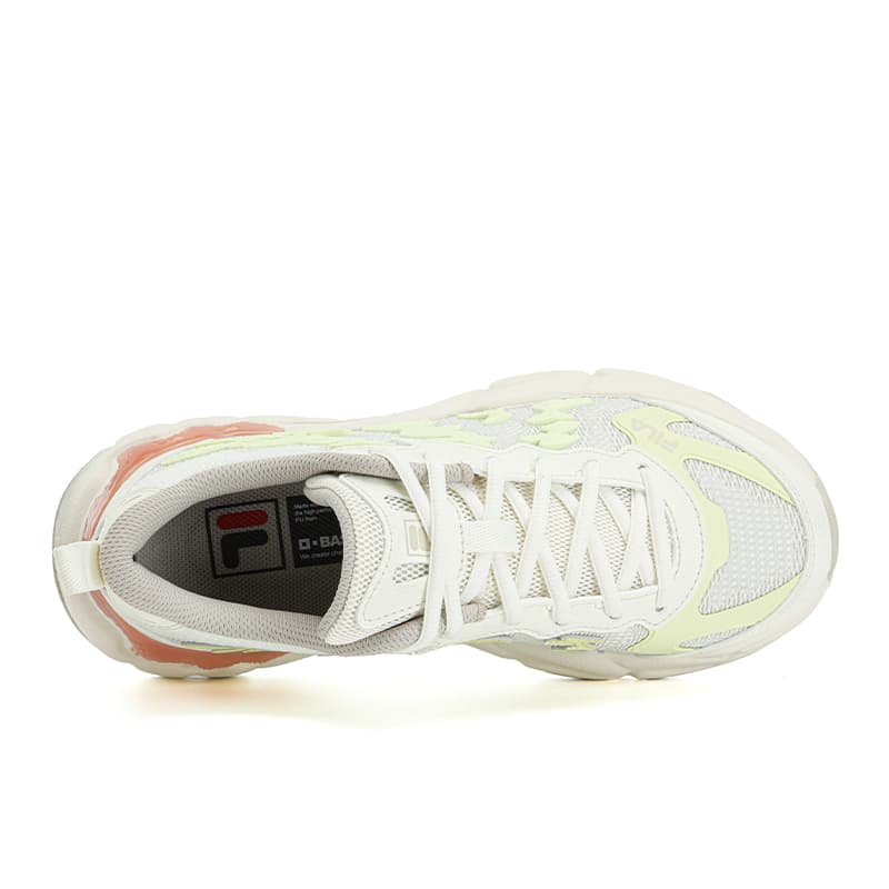 Кроссовки FILA FERN 3 Износостойкий Дышащий Легкий Низкий Топ Кроссовки Женские Кремово-белый Желтый Зеленый - изображение 4