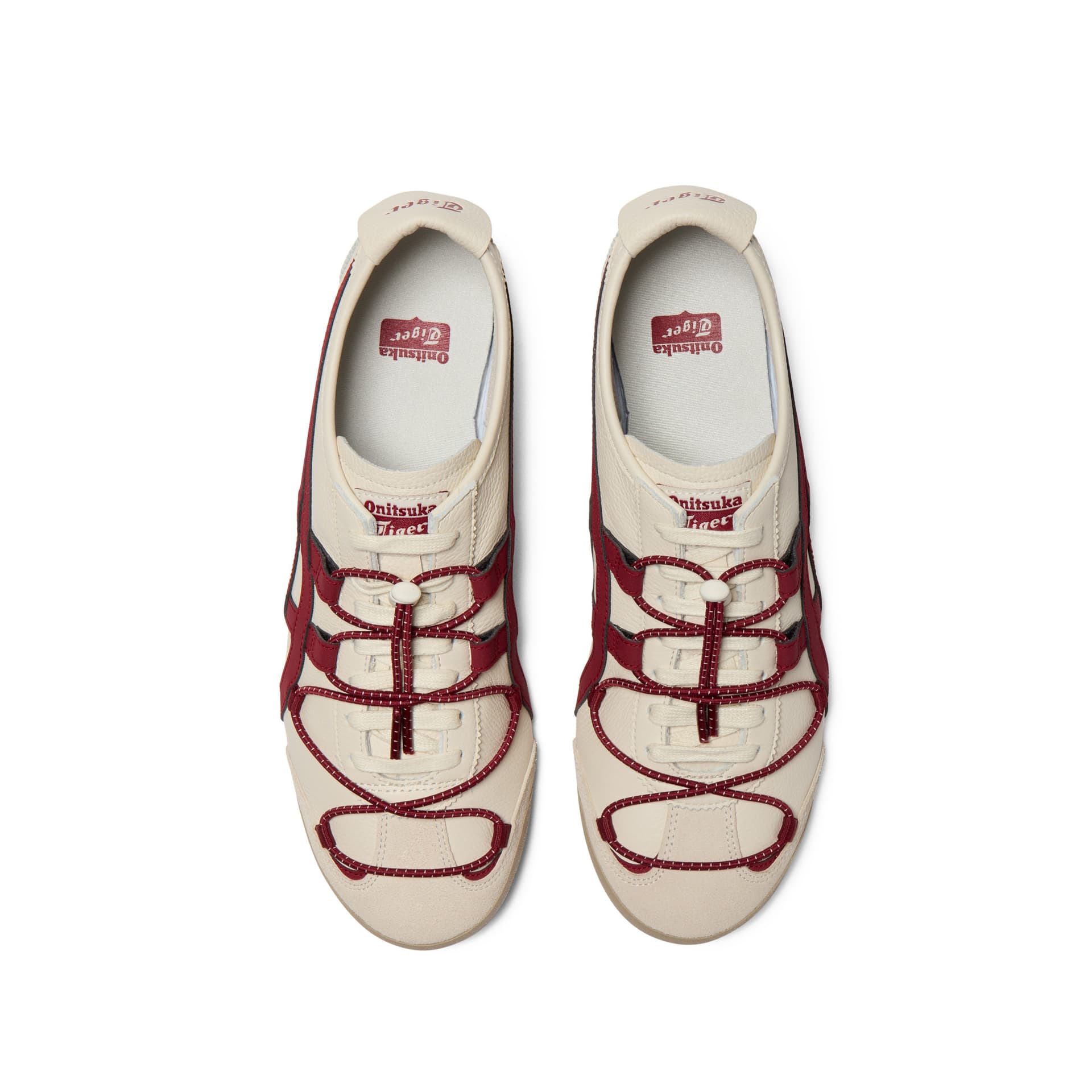Кроссовки Onitsuka Tiger Mexico 66 VINY Повседневная обувь Унисекс Бежевый Красный - изображение 5