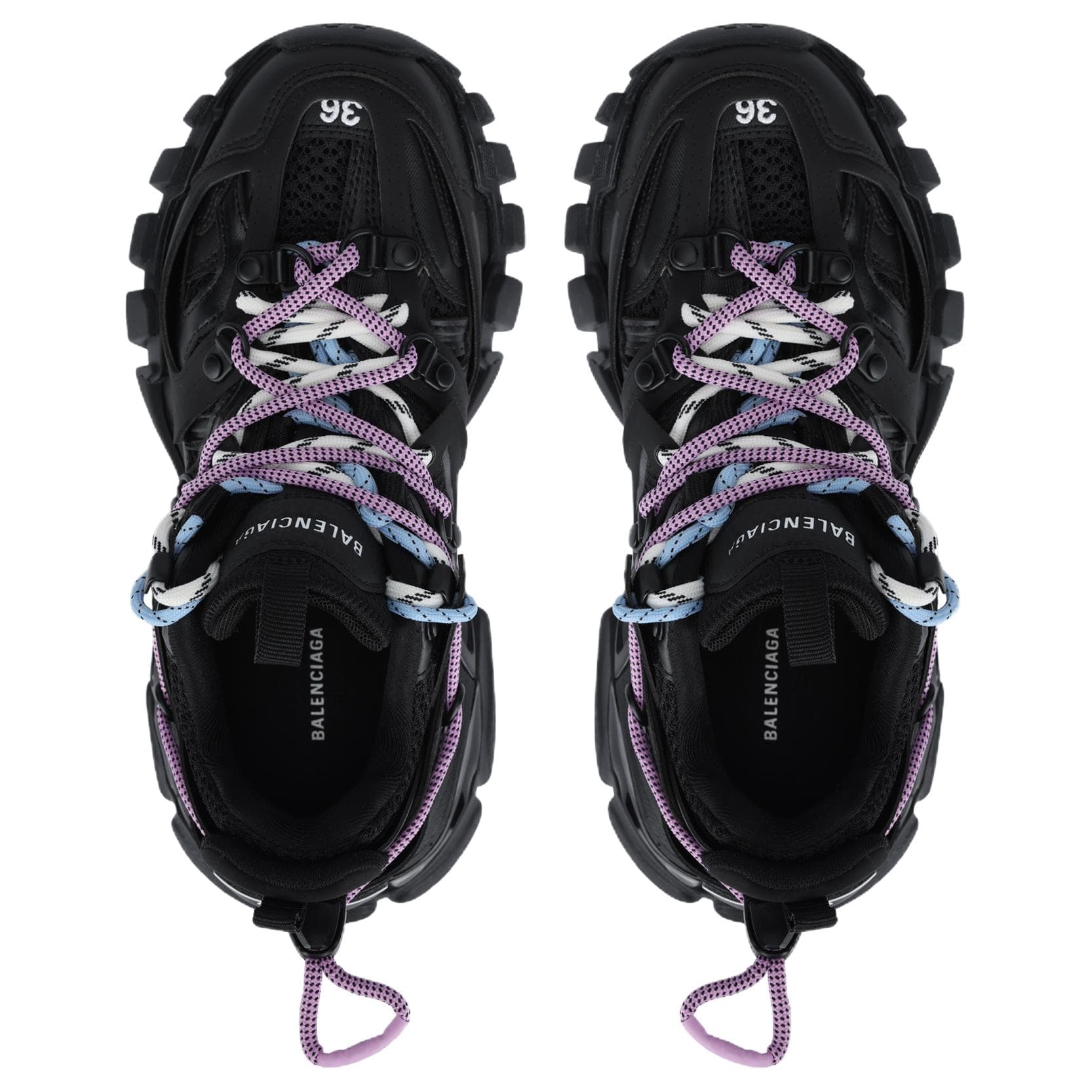 Кроссовки Balenciaga Track Trail Шнурки Низкие Масивное Обувь Женская Черная - изображение 3