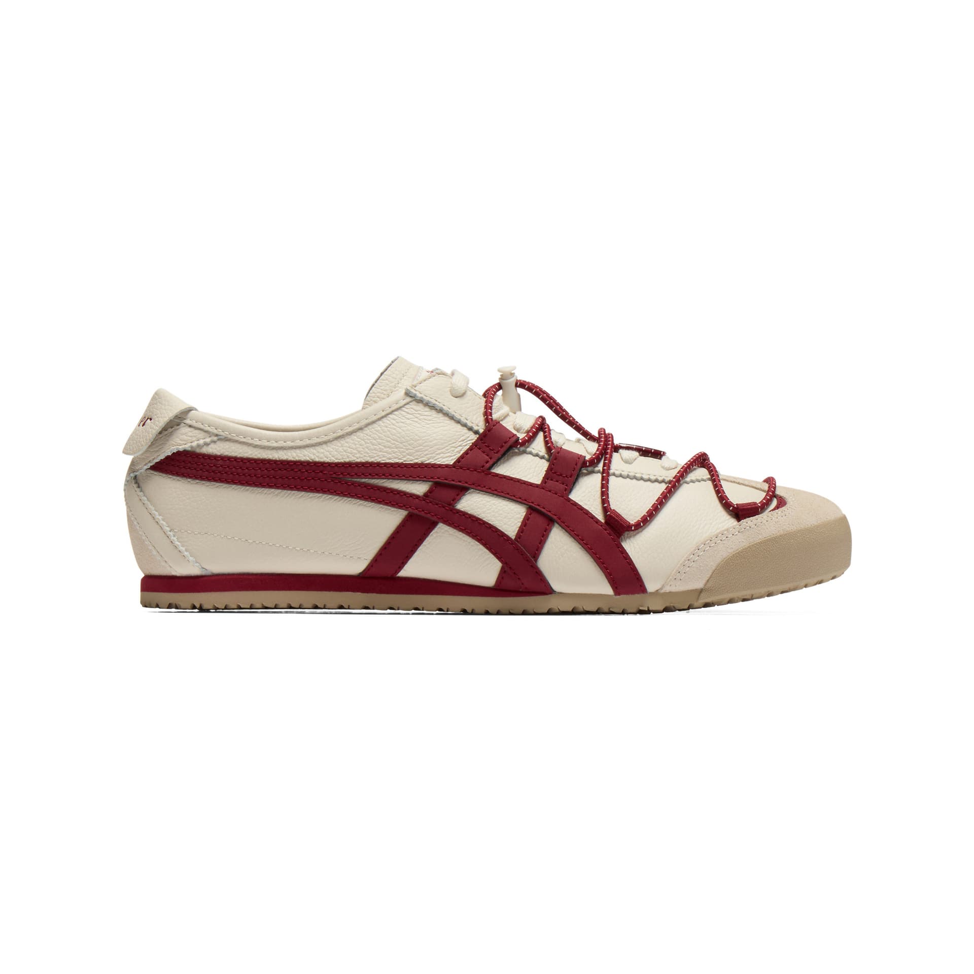 Кроссовки Onitsuka Tiger Mexico 66 VINY Повседневная обувь Унисекс Бежевый Красный - изображение 2