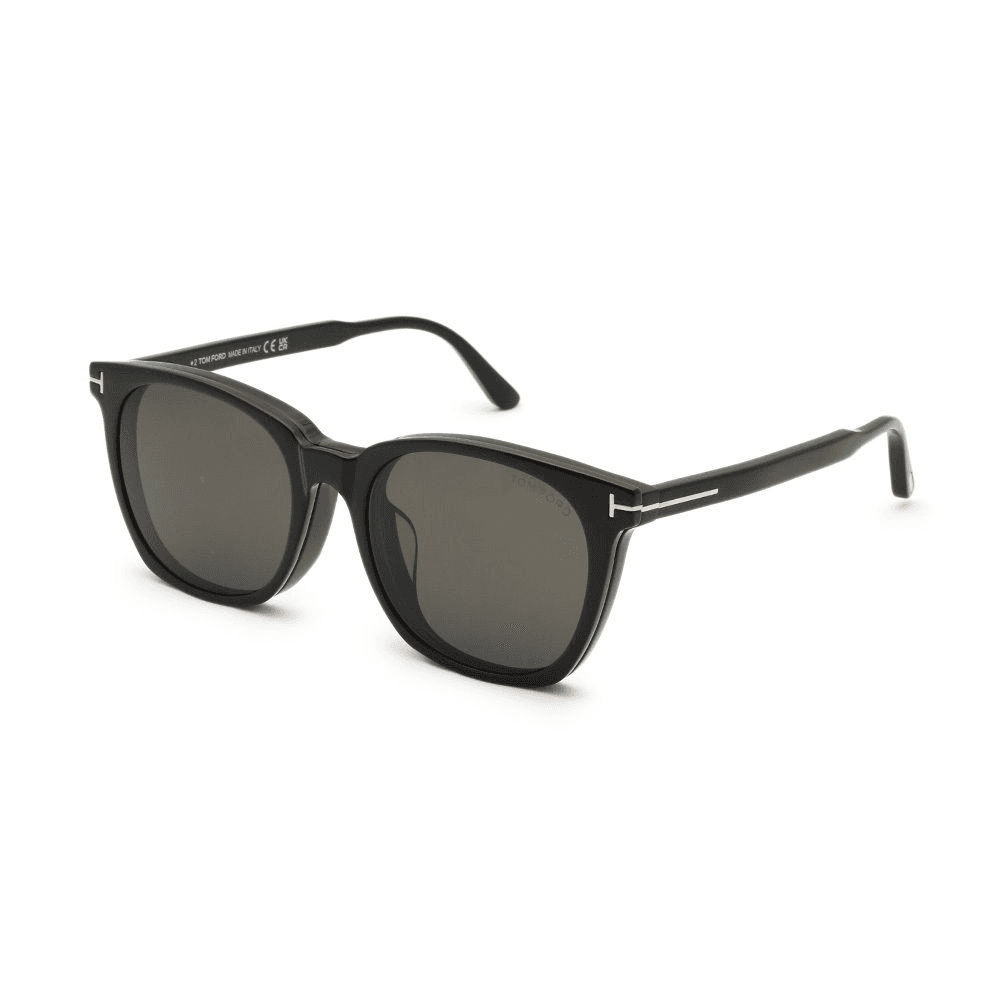 Оправа TOM FORD Сосуд Квадратная форма Eyeglass Рамка Солнцезащитные очки Нижняя заколка On Объектив Унисекс Черный - изображение 2
