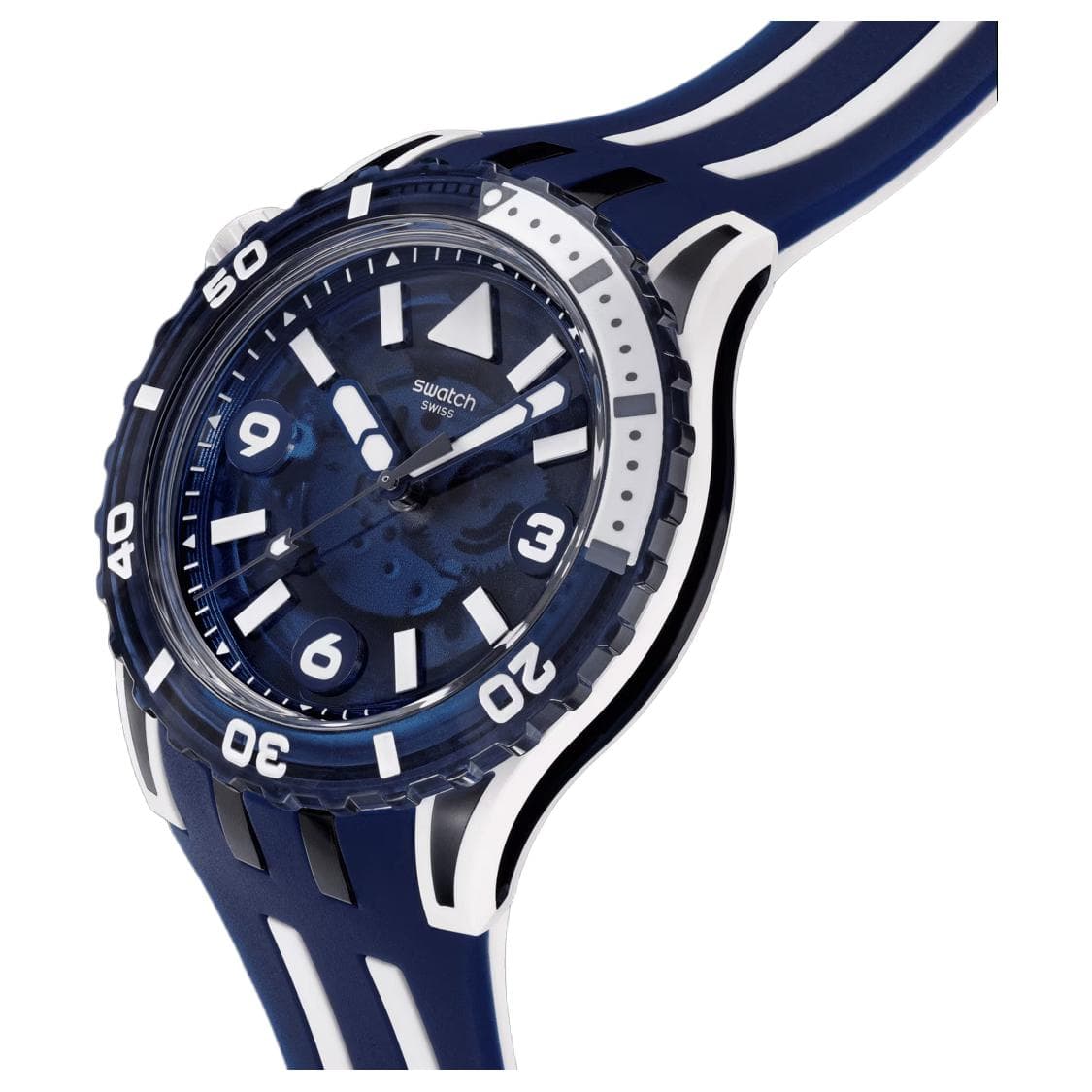 Часы SWATCH SCUBAQUA Кварцевый механизм 100 м Водонепроницаемые Мужские часы Часы 44 мм Синий циферблат - изображение 2