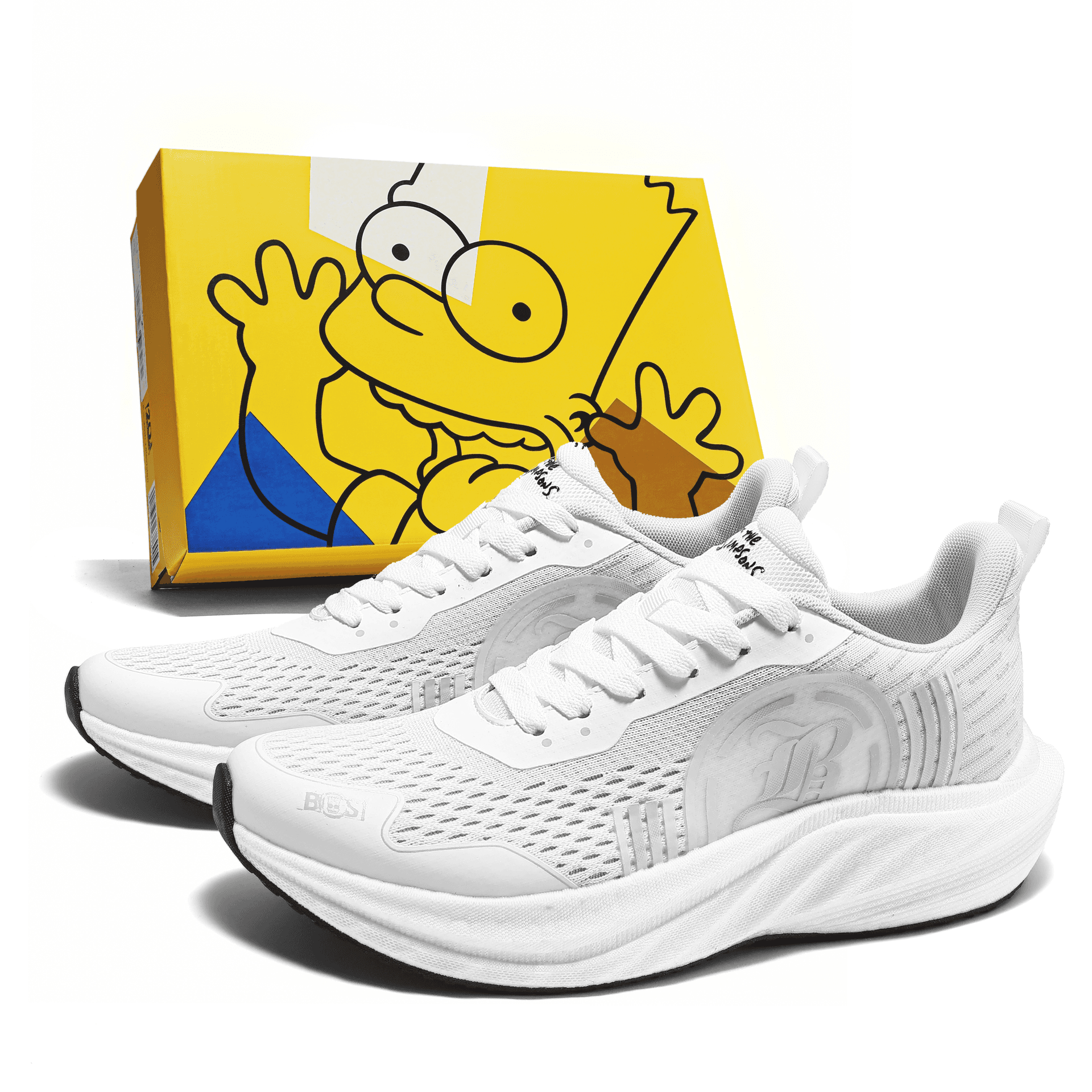 Кроссовки для бега The Simpsons Коробка Универсальные тренировки Сверхлегкая амортизация с эффектом отскока Повседневный бег Школьные пробежки Универсальный противоскользящий износостойкий дышащий Лоу-топы Повседневный физкультурный зачет Городские кроссовки Унисекс - изображение 1