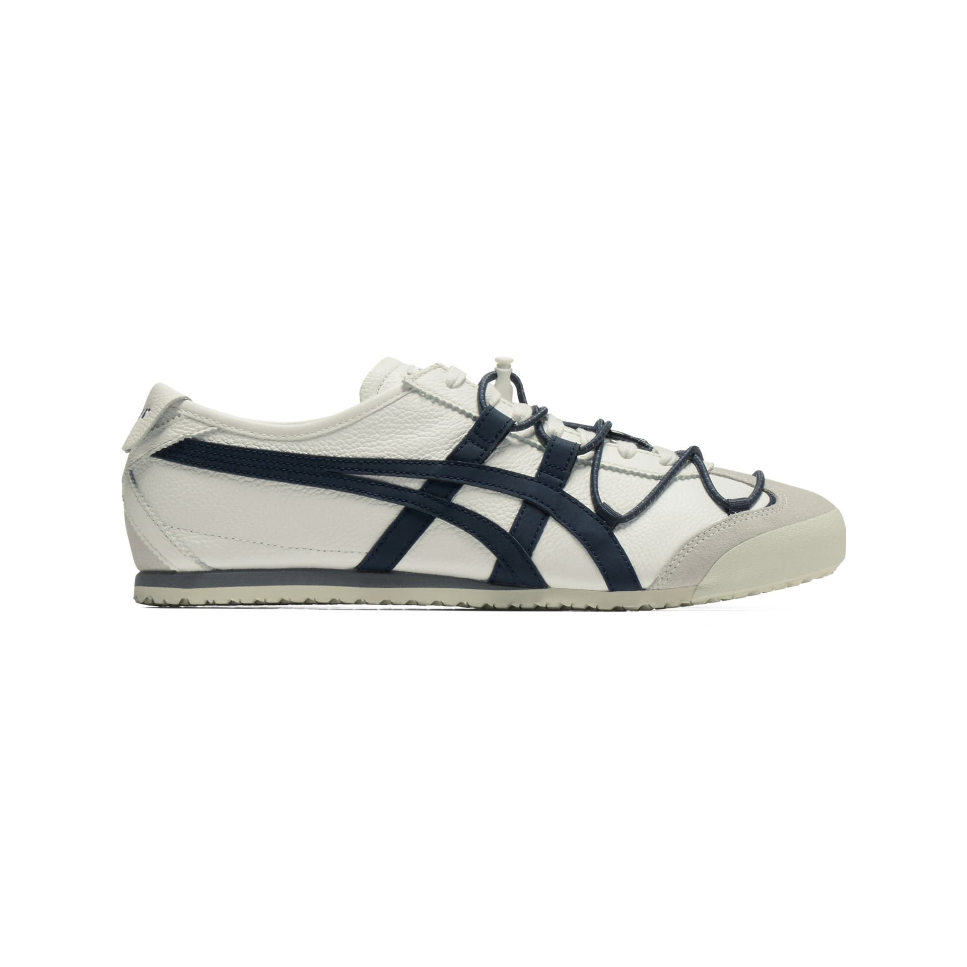 Кроссовки Onitsuka Tiger MEXICO 66 VINY Повседневная обувь Унисекс Экрю Темно-синий - изображение 2
