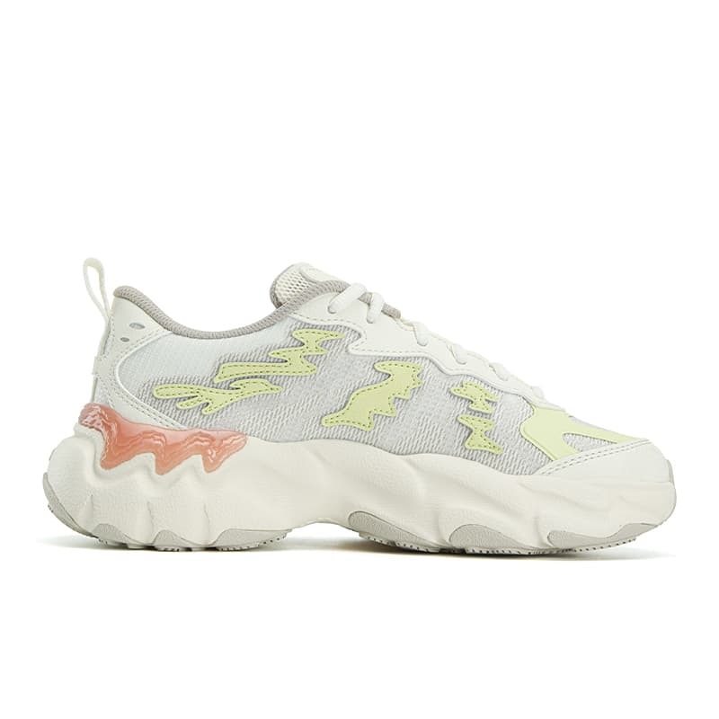 Кроссовки FILA FERN 3 Износостойкий Дышащий Легкий Низкий Топ Кроссовки Женские Кремово-белый Желтый Зеленый - изображение 2