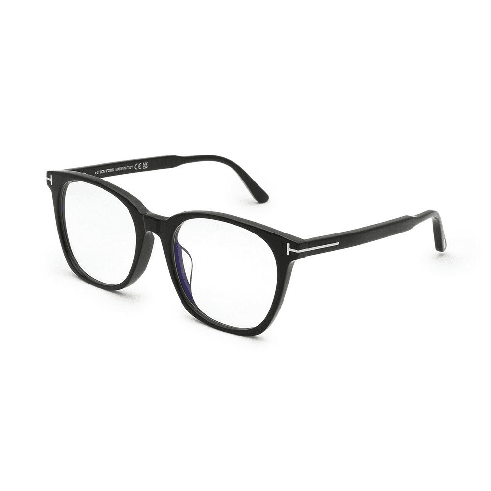 Оправа TOM FORD Сосуд Квадратная форма Eyeglass Рамка Солнцезащитные очки Нижняя заколка On Объектив Унисекс Черный - изображение 3