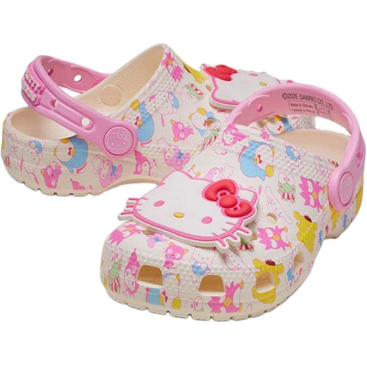 Кроссовки Crocs x Hello Kitty Classic сандалии водонепроницаемые низкие обувь для малышей белые для младенцев и малышей - изображение 5