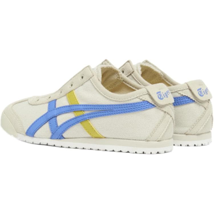 Кроссовки Onitsuka Tiger MEXICO 66 Slip-On Ткань Удобные Низкие Кеды Детские Лайфстайл Обувь Синий Серый Детский - изображение 4