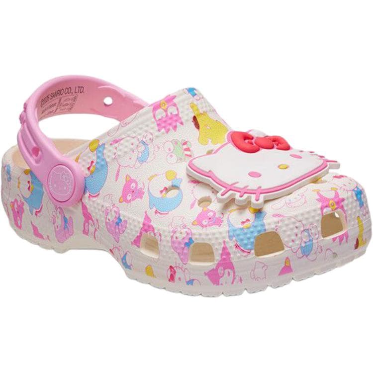 Кроссовки Crocs x Hello Kitty Classic сандалии водонепроницаемые низкие обувь для малышей белые для младенцев и малышей - изображение 4