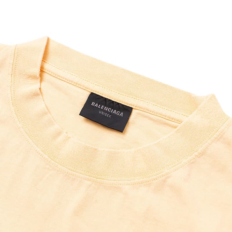 Футболка Balenciaga T-рубашка женская желтая свободного кроя - изображение 3