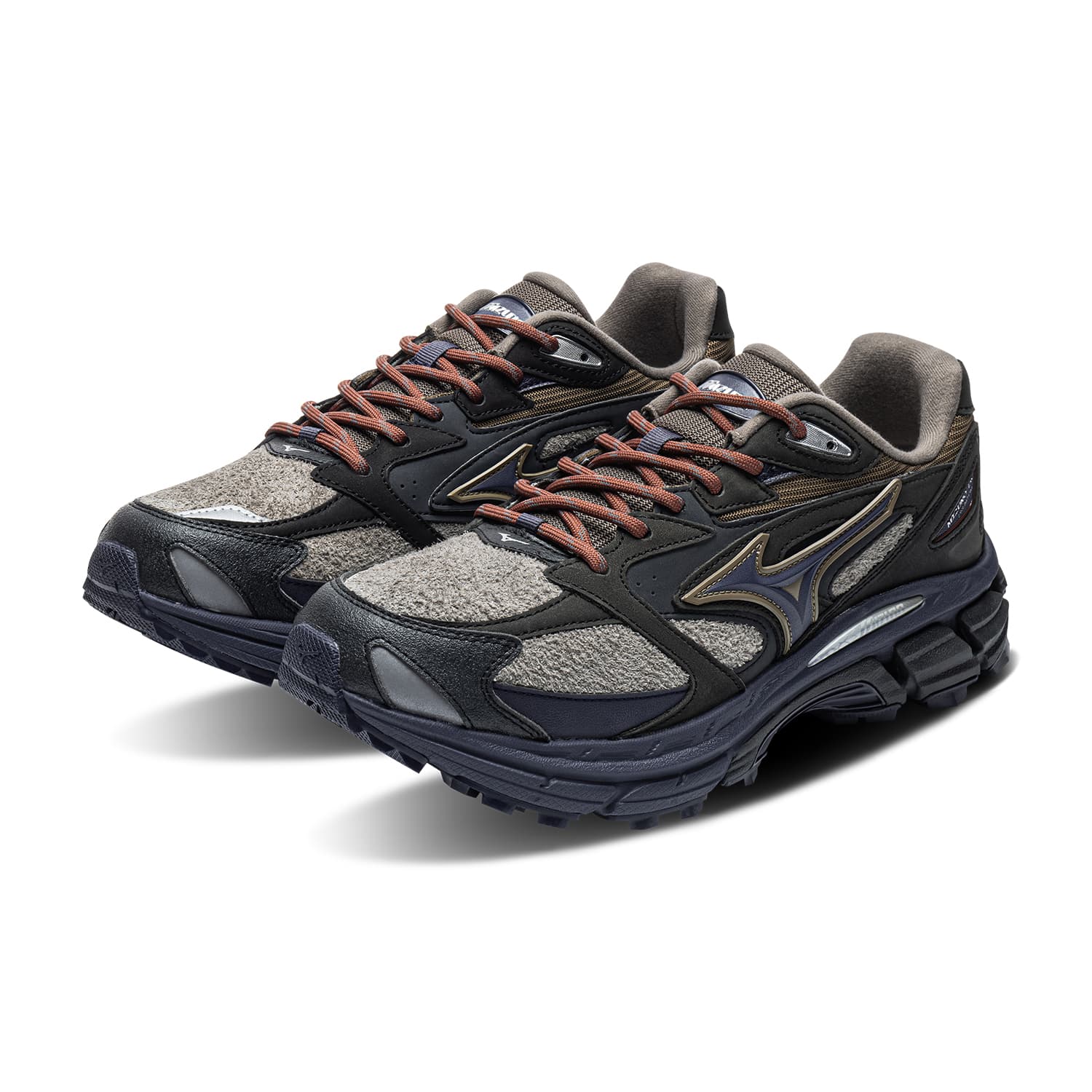 Кроссовки для бега Mizuno LG Premium Светоотражающие Низкие Беговые Кроссовки Мужские Коричневые - изображение 4