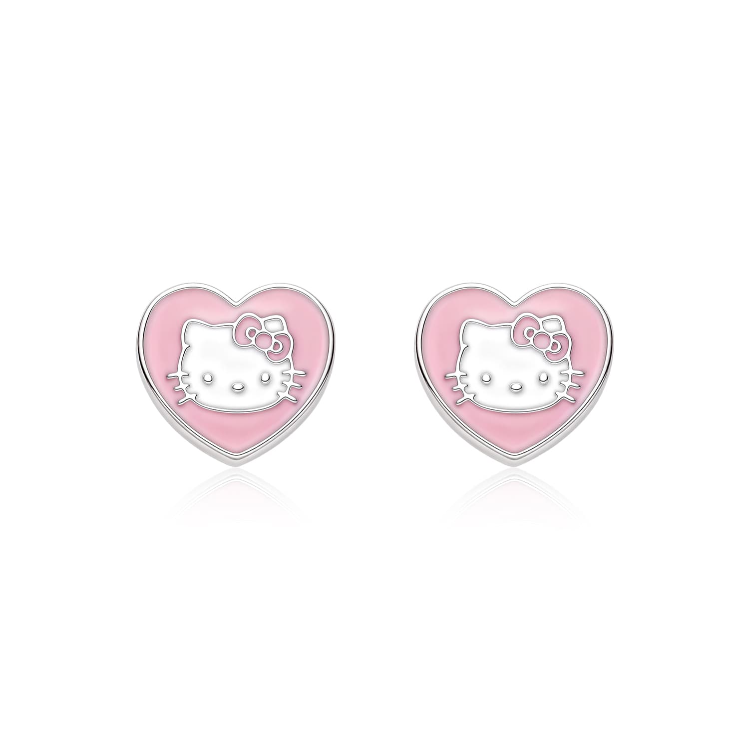 Серьги Серьги-гвоздики из серебра S925 пробы с серебряной иглой от Sanrio x Hello Kitty для женщин - изображение 1