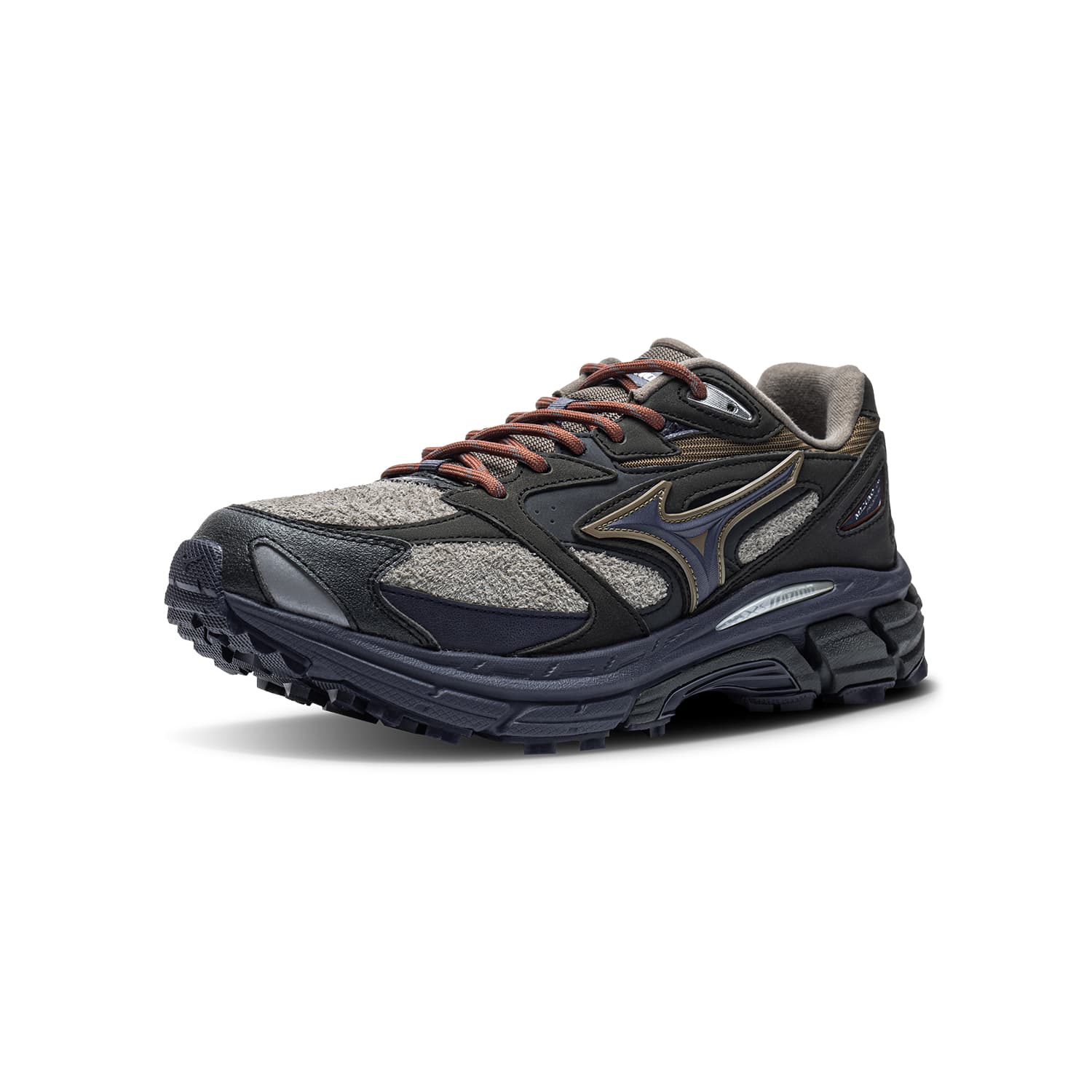 Кроссовки для бега Mizuno LG Premium Светоотражающие Низкие Беговые Кроссовки Мужские Коричневые - изображение 2