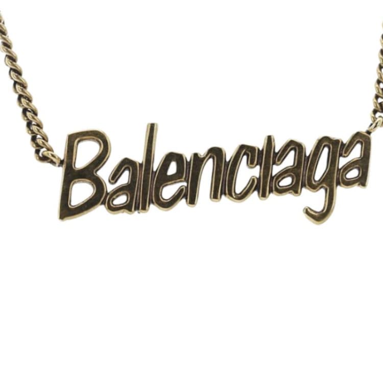 Ожерелье Balenciaga Металлические ожерелья Унисекс Золото - изображение 3