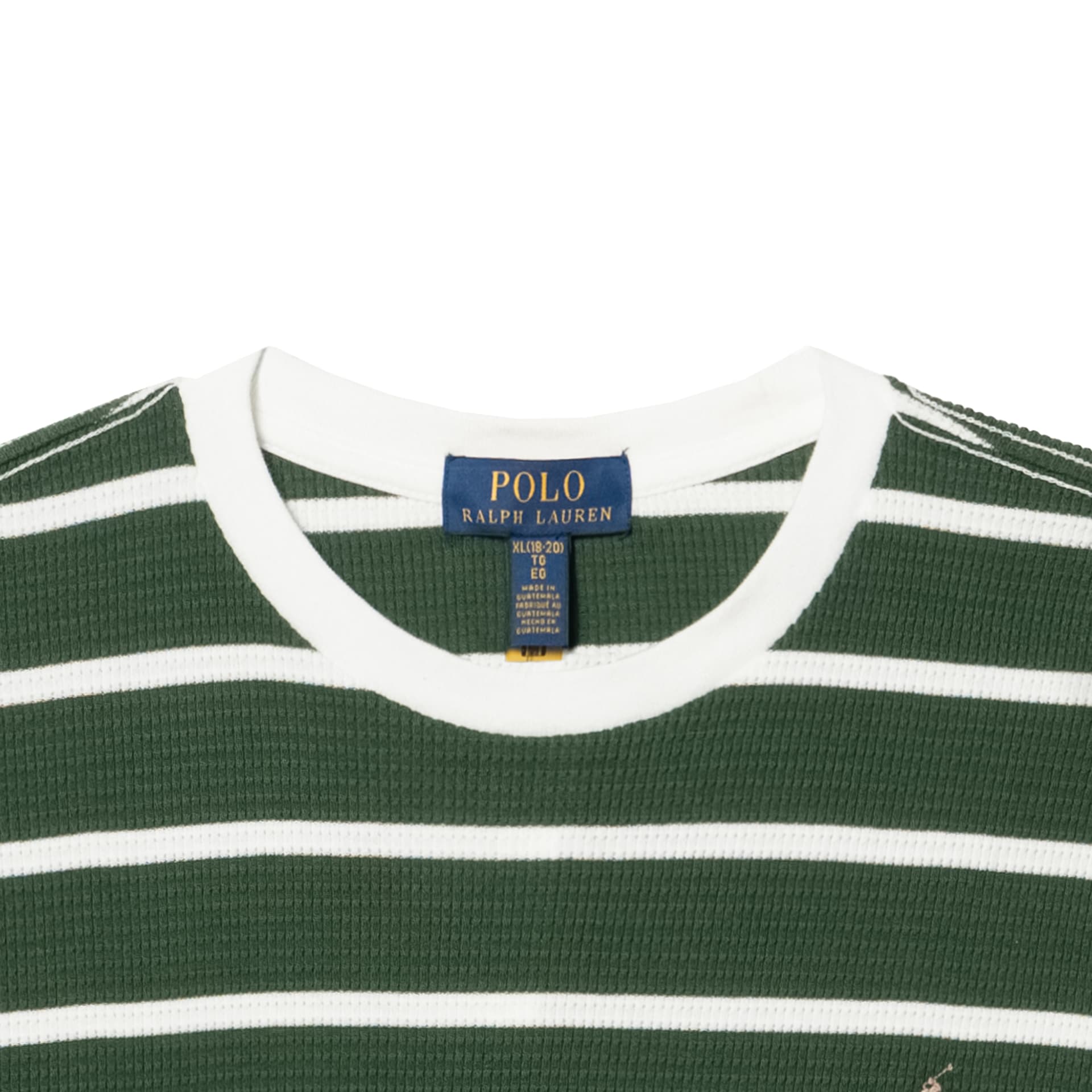 Футболка Polo Ralph Lauren T-рубашка Bottle Зеленый и Кремовый Текстура Подростки - изображение 5