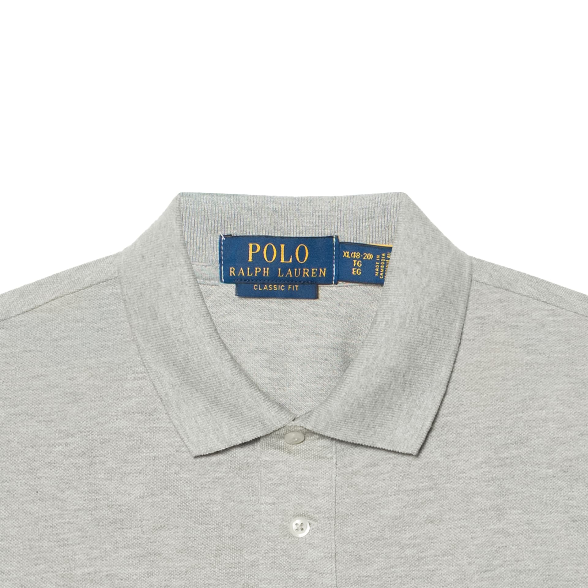 Футболка Polo Ralph Lauren Детская футболка с вышитым логотипом, однотонный, пуловер, прямой фасон, длинный рукав, серый - изображение 3