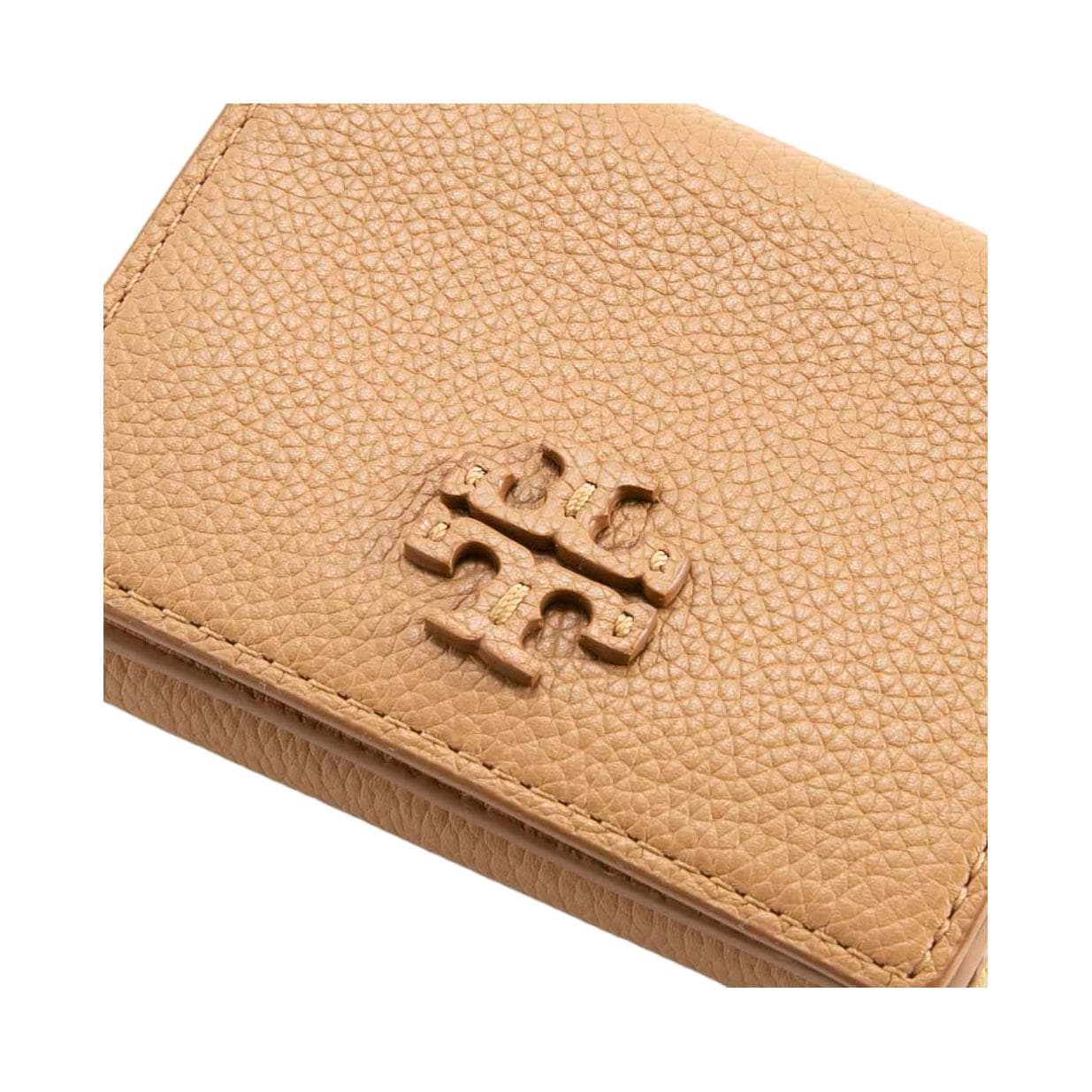 Кошелек Tory Burch McGraw Зернистая кожа личи Кожа Кошелек Женские Коричневый - изображение 6