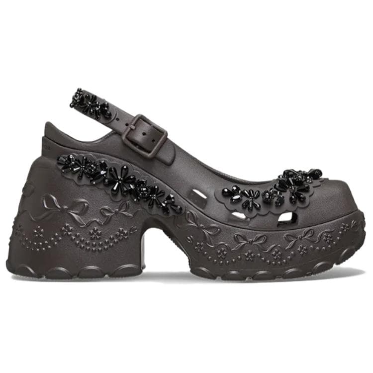 Сабо Crocs x SIMONE ROCHA Балетка Платформа Сабо Резина Женская Темно-Кофейная - изображение 2