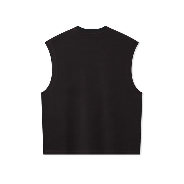 Майка Cabbeen Charcoal Black (Casual Versatile) Мужские Майки - изображение 2