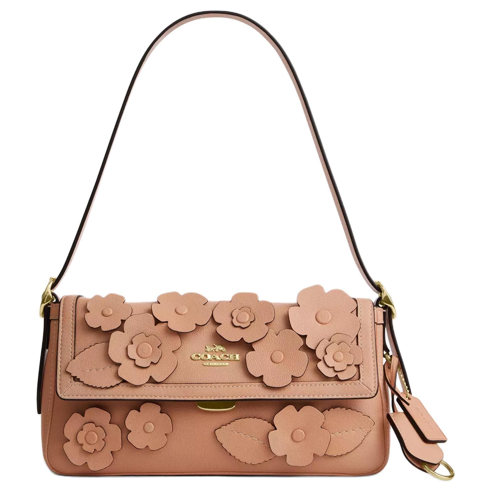 Мини-сумка COACH Etta Кожа Плечевая Сумка Маленькая Женская Светло-Розовая - изображение 1