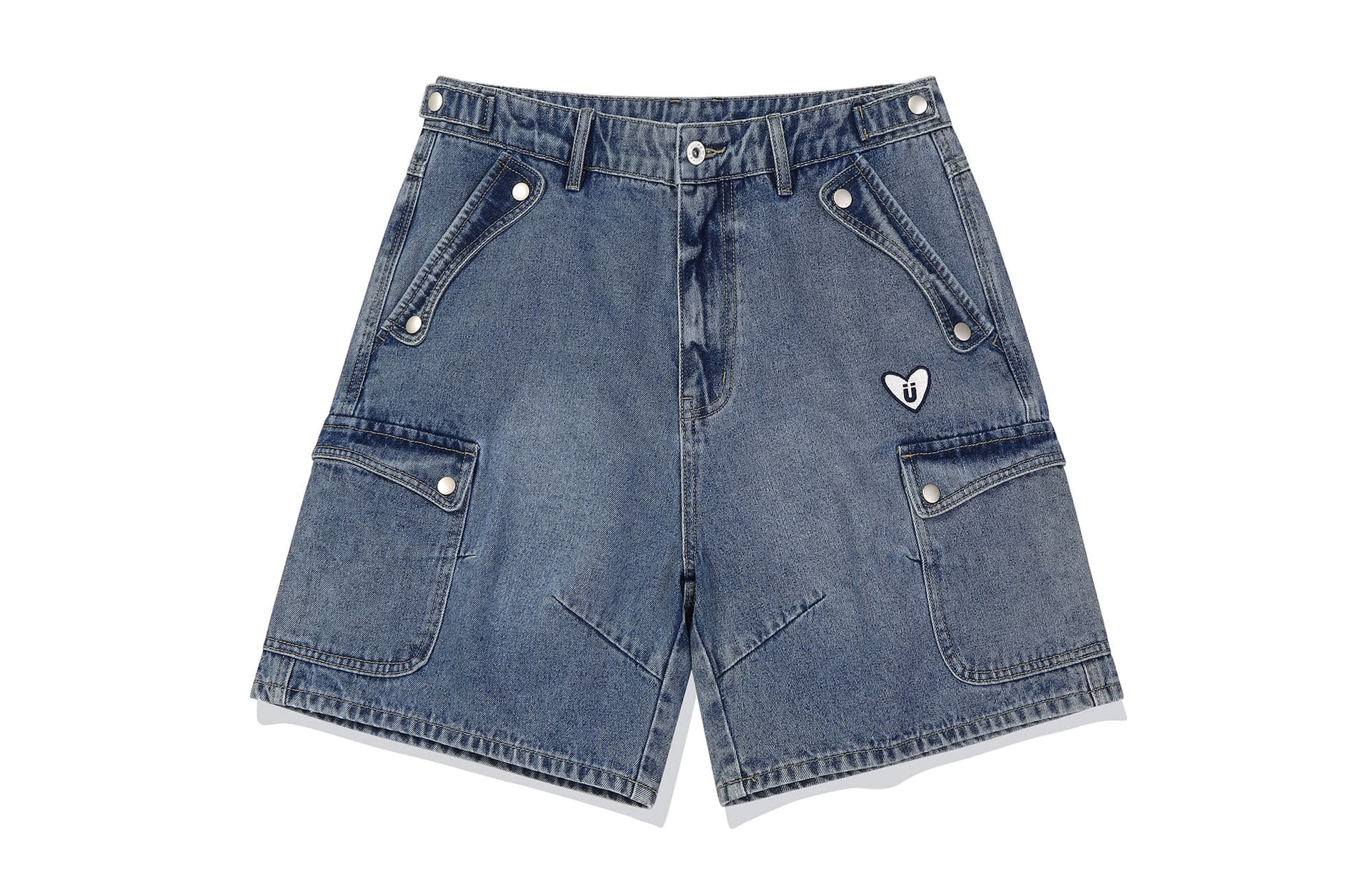 Джинсовые шорты Guuka Men's Blue Denim Shorts Guuka Мужские синие джинсовые шорты - изображение 1