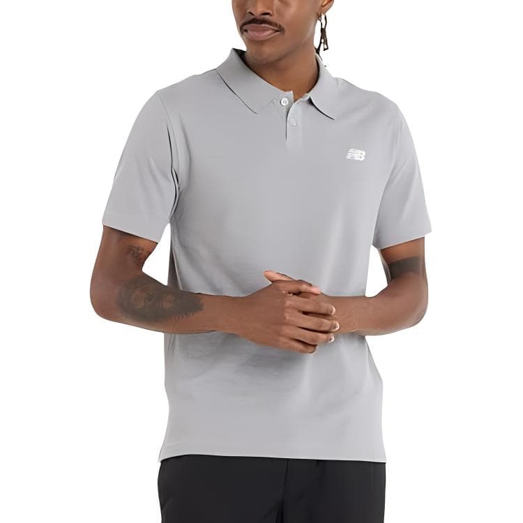Поло New Balance SS25 Поло Мужское Серое - изображение 3