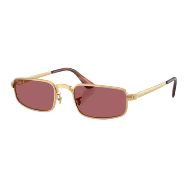 Солнцезащитные очки RayBan Металлические Прямоугольные Солнцезащитные Очки Унисекс Золото - изображение 1
