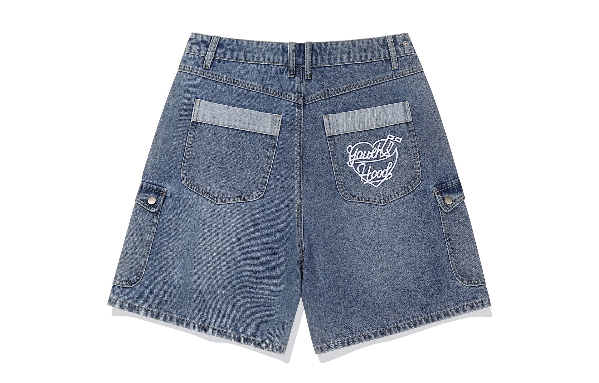 Джинсовые шорты Guuka Men's Blue Denim Shorts Guuka Мужские синие джинсовые шорты - изображение 2