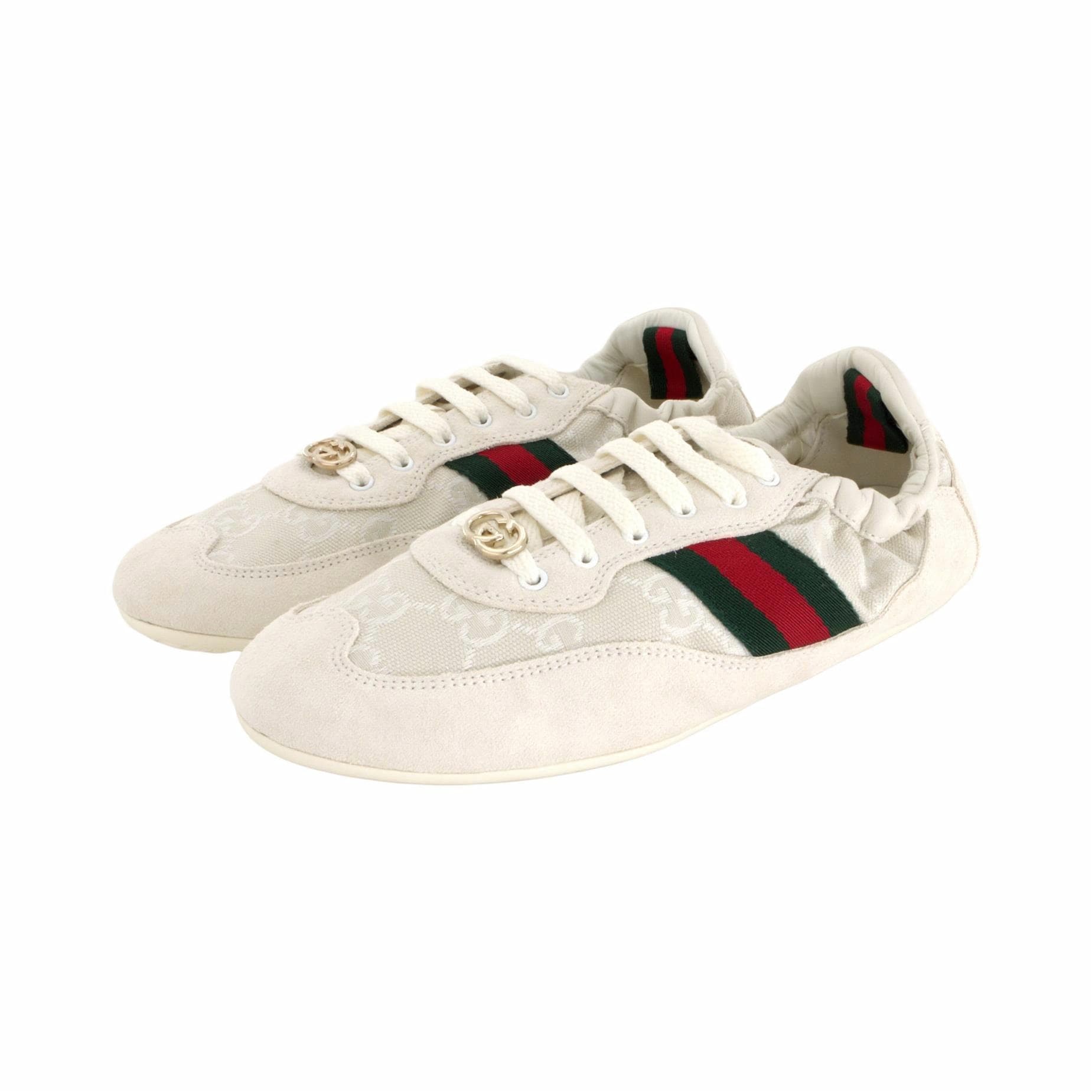 Кроссовки GUCCI Shift Round Toe Low Sneakers White - изображение 3