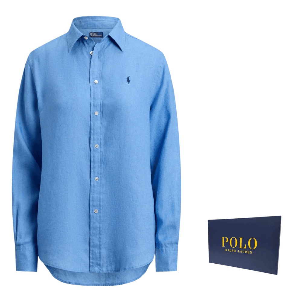 Блузка Polo Ralph Lauren Классическая Рубашка Женская Синяя - изображение 3