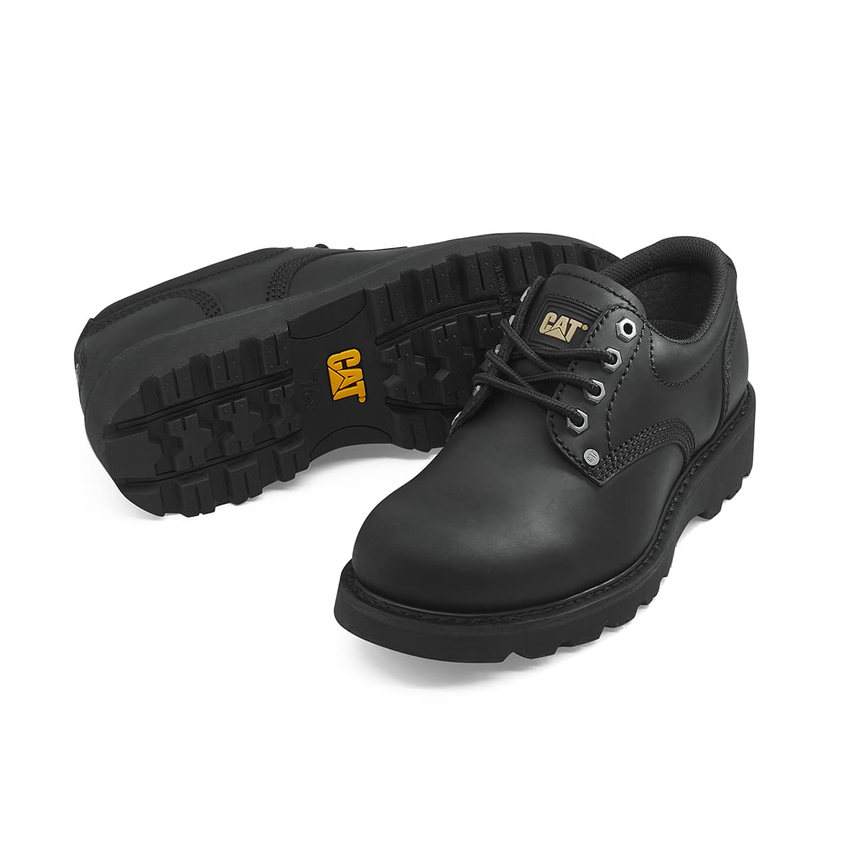CAT Повседневные кожаные туфли Low Top Черные Мужские - изображение 2