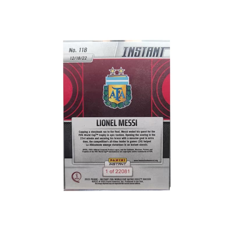 Коллекционные карточки PANINI 2022 Футбольный мяч FIFA WORLD CUP Instant - изображение 2