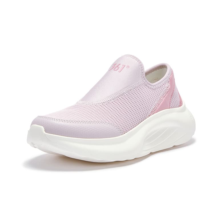 Кроссовки 361° Коллекция Slip ON Устойчивая к истиранию Дышащая Низкий Верх Повседневная Обувь Женская Рассвет Розовый Фиолетовый - изображение 2